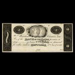 Canada, Bank of Canada, 2 dollars <br /> January 1, 1822