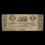 Canada, Commercial Bank (Kingston), 1 dollar <br /> July 25, 1837
