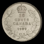 Canada, Edward VII, 10 cents <br /> 1909