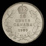 Canada, Edward VII, 10 cents : 1909