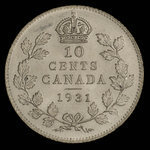 Canada, George V, 10 cents <br /> 1931