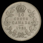 Canada, George V, 10 cents : 1931