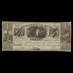 Canada, Agricultural Bank (Toronto), 4 dollars : November 1, 1835