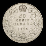Canada, Edward VII, 50 cents <br /> 1910