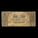 Canada, Gore Bank, 4 dollars <br /> March 1, 1850