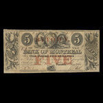 Canada, Bank of Montreal, 5 dollars <br /> May 1, 1849