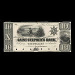 Canada, St. Stephen's Bank, 10 dollars <br /> 1860