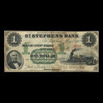 Canada, St. Stephen's Bank, 1 dollar <br /> May 1, 1863