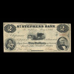 Canada, St. Stephen's Bank, 2 dollars <br /> May 1, 1863