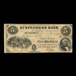 Canada, St. Stephen's Bank, 5 dollars <br /> May 1, 1863