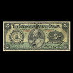 Canada, Sovereign Bank of Canada, 5 dollars <br /> May 1, 1905