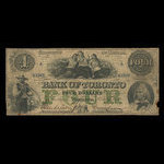 Canada, Bank of Toronto (The), 4 dollars <br /> July 2, 1859