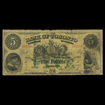 Canada, Bank of Toronto (The), 5 dollars <br /> July 1, 1890