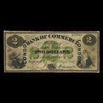 Canada, Canadian Bank of Commerce, 2 dollars <br /> May 1, 1867