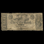 Canada, City Bank (Montreal), 2 dollars <br /> September 1, 1854