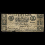 Canada, City Bank (Montreal), 10 dollars <br /> September 1, 1854