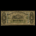 Canada, Consolidated Bank of Canada, 4 dollars <br /> July 1, 1876