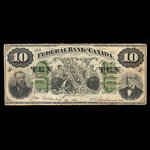 Canada, Federal Bank of Canada, 10 dollars <br /> July 1, 1874
