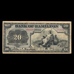 Canada, Bank of Hamilton, 20 dollars <br /> June 1, 1914