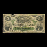 Canada, Imperial Bank of Canada, 5 dollars <br /> August 2, 1886