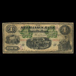 Canada, Mechanics Bank (Montreal), 4 dollars <br /> June 1, 1872