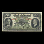 Canada, Bank of Montreal, 20 dollars <br /> January 2, 1935