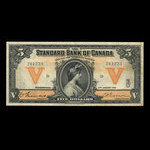 Canada, Standard Bank of Canada, 5 dollars <br /> January 2, 1919