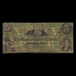 Canada, Bank of Upper Canada (York), 5 dollars <br /> January 1, 1861
