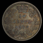 Canada, Victoria, 10 cents : 1870