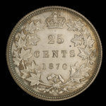 Canada, Victoria, 25 cents <br /> 1870