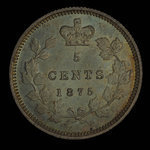 Canada, Victoria, 5 cents <br /> 1875