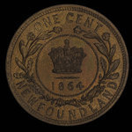 Canada, Victoria, 1 cent <br /> 1864