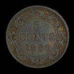 Canada, Victoria, 5 cents <br /> 1880