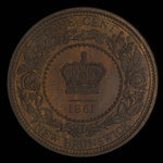 Canada, Victoria, 1 cent <br /> 1861