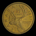Canada, George VI, 25 cents <br /> 1937