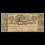 Canada, Bank of Fredericton, 5 shillings <br /> May 8, 1837