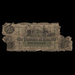 Canada, Province of Canada, 1 dollar <br /> October 1, 1866