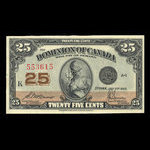 Canada, Dominion of Canada, 25 cents <br /> July 2, 1923