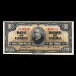 Canada, Bank of Canada, 100 dollars <br /> January 2, 1937