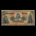 Canada, Ontario Bank, 5 dollars <br /> June 1, 1888