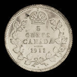 Canada, George V, 5 cents <br /> 1911
