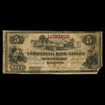 Canada, Commercial Bank of Canada, 5 dollars <br /> January 2, 1857