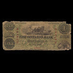 Canada, Ontario Bank, 1 dollar <br /> August 15, 1861