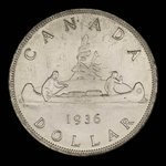 Canada, George V, 1 dollar <br /> 1936