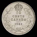 Canada, Edward VII, 10 cents <br /> 1903