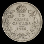 Canada, George V, 10 cents <br /> 1918