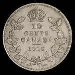 Canada, George V, 10 cents : 1918