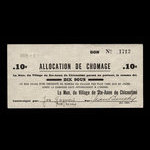 Canada, Village of Ste-Anne de Chicoutimi, 10 cents <br /> February 29, 1940