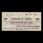 Canada, Village of Ste-Anne de Chicoutimi, 50 cents <br /> February 15, 1940