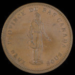 Canada, City Bank (Montreal), 1 penny : 1837
